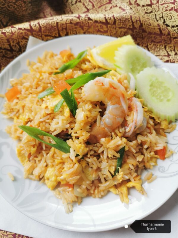 Riz sauté aux gambas